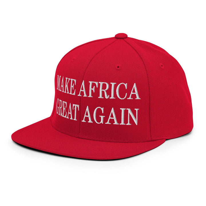 Make Africa Great Again Embroidered Flat Bill Brim Snapback Hat