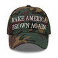 Make America Brown Again Embroidered Dad Hat - Green Camo