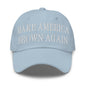 Make America Brown Again Embroidered Dad Hat - Light Blue