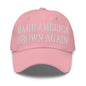 Make America Brown Again Embroidered Dad Hat - Pink