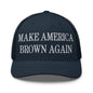 Make America Brown Again Embroidered Mesh Trucker Hat - Navy