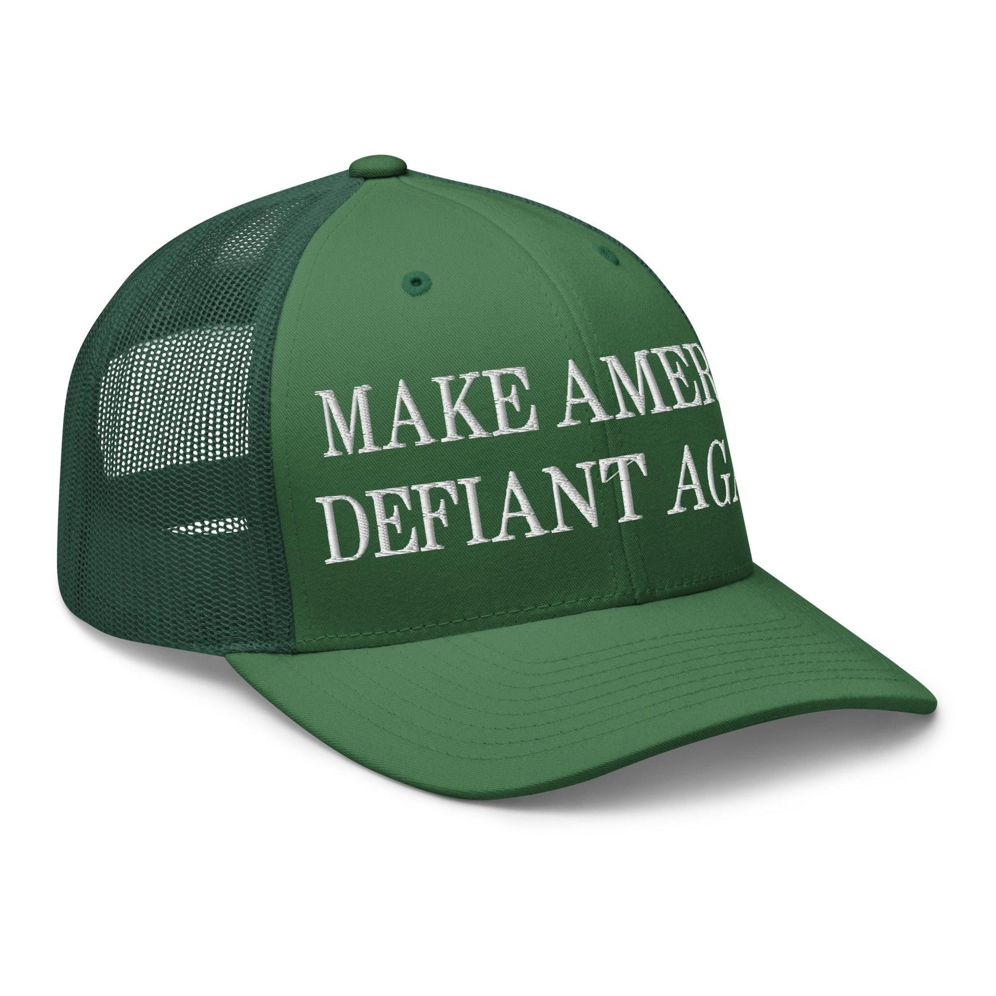 Make America Defiant Again Embroidered Mesh Trucker Hat