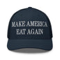 Make America Eat Again Embroidered Mesh Trucker Hat - Navy
