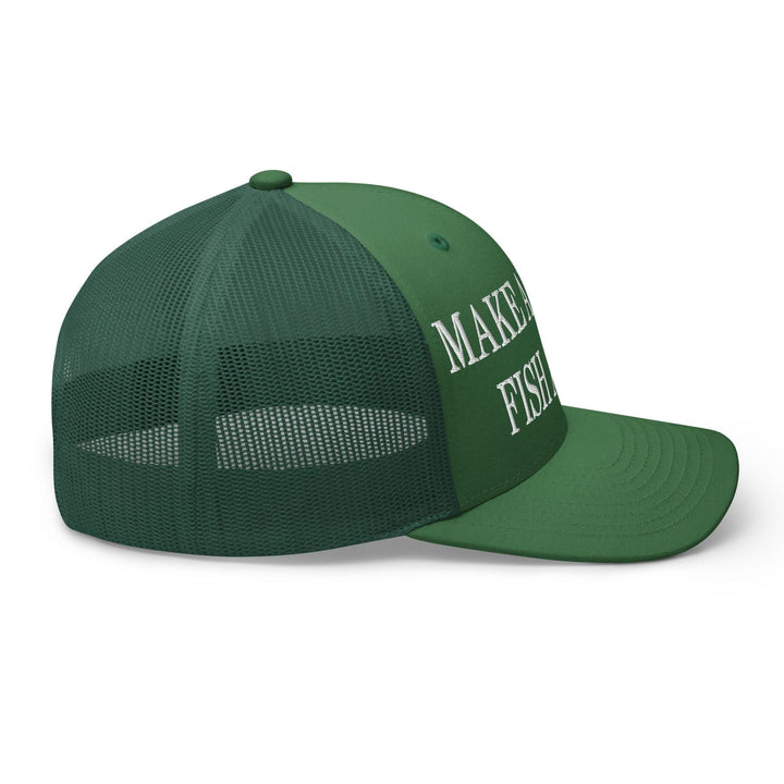 Make America Fish Again Embroidered Mesh Trucker Hat