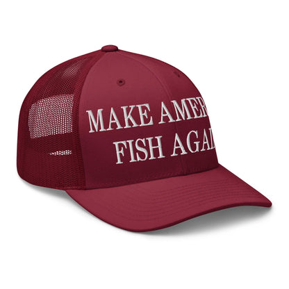 Make America Fish Again Embroidered Mesh Trucker Hat