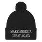 Make America Great Again MAGA Knit Pom Beanie - Black