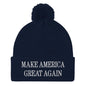 Make America Great Again MAGA Knit Pom Beanie - Navy