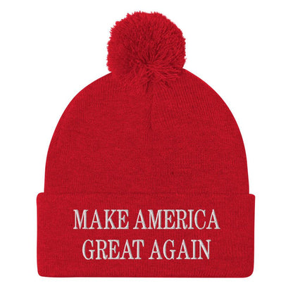 Make America Great Again MAGA Knit Pom Beanie - Red