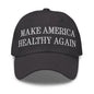 Make America Healthy Again Embroidered Dad Hat - Dark Grey