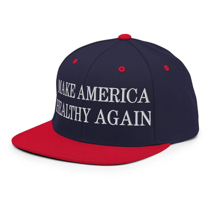 Make America Healthy Again Embroidered Flat Bill Brim Snapback Hat