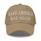 Make America Mad Again Embroidered Dad Hat - Khaki