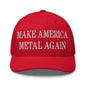 Make America Metal Again Embroidered Mesh Trucker Hat - Red