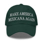 Dark green Claudia Sheinbaum embroidered dad hat for Make America Mexicana collection
