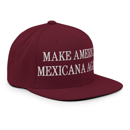 Make America Mexicana Again Claudia Sheinbaum Embroidered Flat Bill Brim Snapback Hat