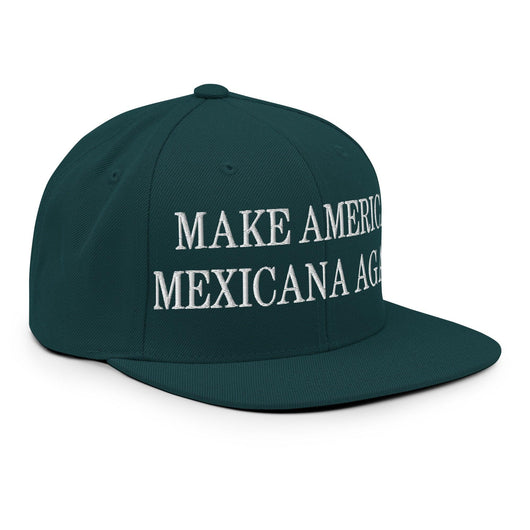 Make America Mexicana Again Claudia Sheinbaum Embroidered Flat Bill Brim Snapback Hat