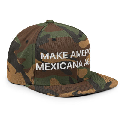Make America Mexicana Again Claudia Sheinbaum Embroidered Flat Brim Bill Snapback Hat