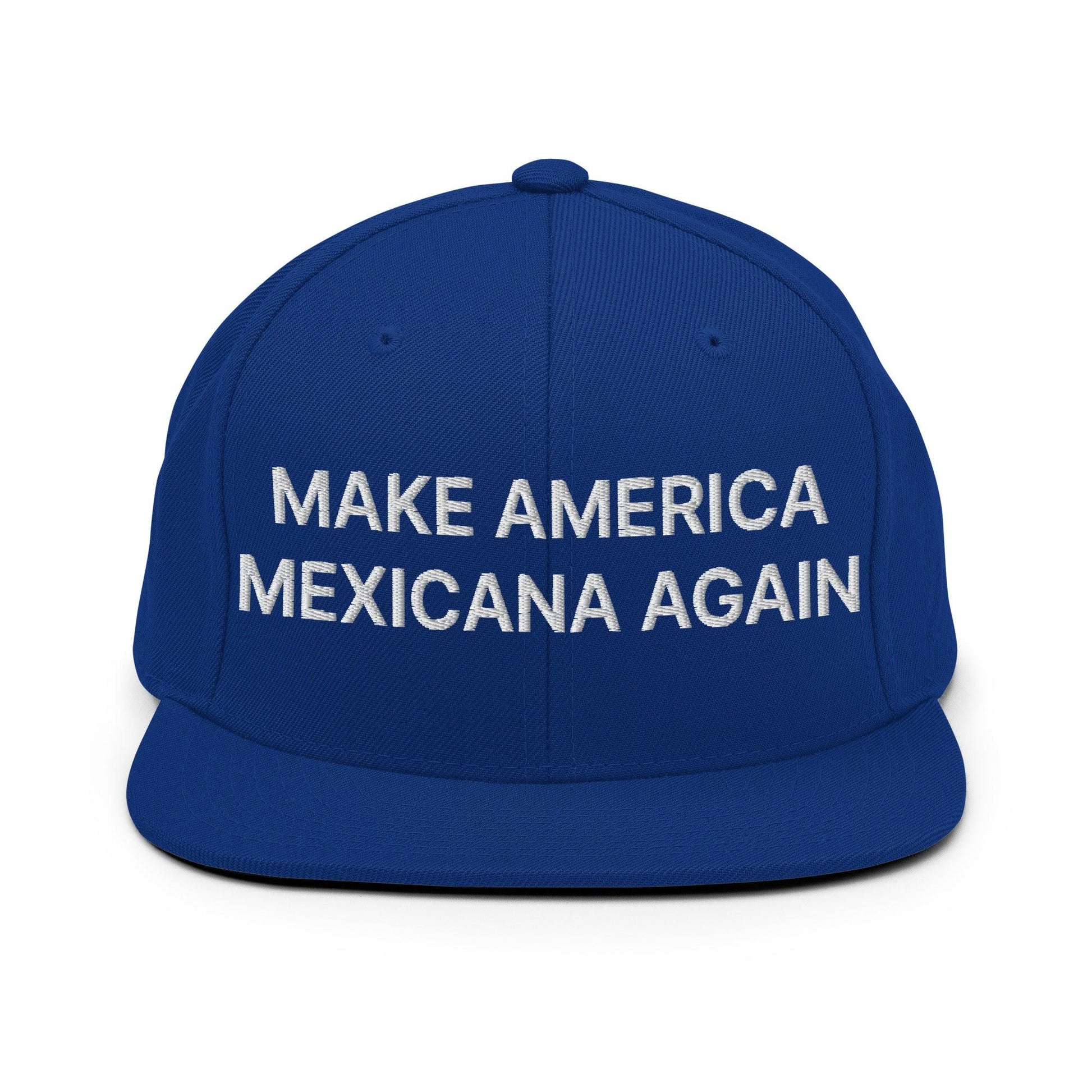 Blue make America Mexicana Claudia Sheinbaum embroidered flat brim hat for stylish wear
