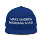 Blue make America Mexicana Claudia Sheinbaum embroidered flat brim hat for stylish wear