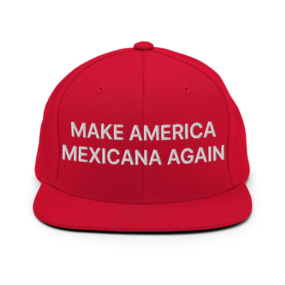 Red baseball cap with Make America Mexicana and Claudia Sheinbaum embroidered flat brim hat