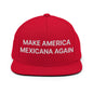 Red baseball cap with Make America Mexicana and Claudia Sheinbaum embroidered flat brim hat
