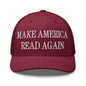 Make America Read Again Embroidered Mesh Trucker Hat - Cranberry
