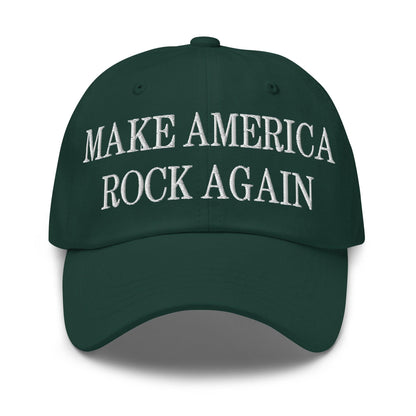 Make America Rock Again Embroidered Dad Hat - Spruce