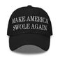 Make America Swole Again Embroidered Dad Hat - Black