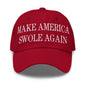 Make America Swole Again Embroidered Dad Hat - Cranberry