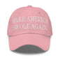 Make America Swole Again Embroidered Dad Hat - Pink