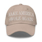 Make America Swole Again Embroidered Dad Hat - Stone