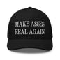 Make Asses Real Again Embroidered Mesh Trucker Hat - Black