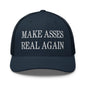 Make Asses Real Again Embroidered Mesh Trucker Hat - Navy