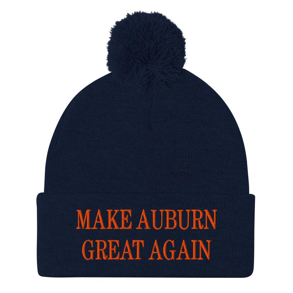 Make Auburn Great Again Embroidered Knit Pom Beanie