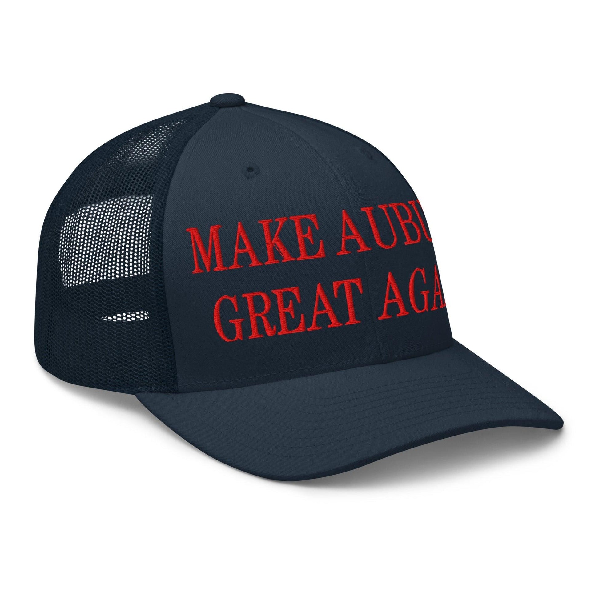 Make Auburn Great Again Embroidered Mesh Trucker Hat - Navy