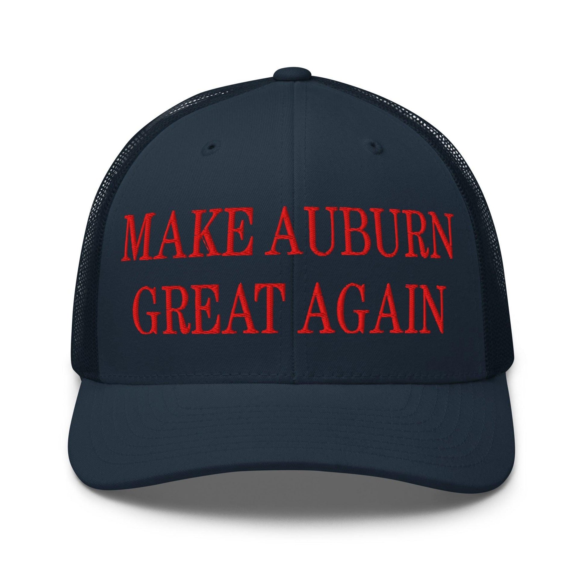 Make Auburn Great Again Embroidered Mesh Trucker Hat - Navy