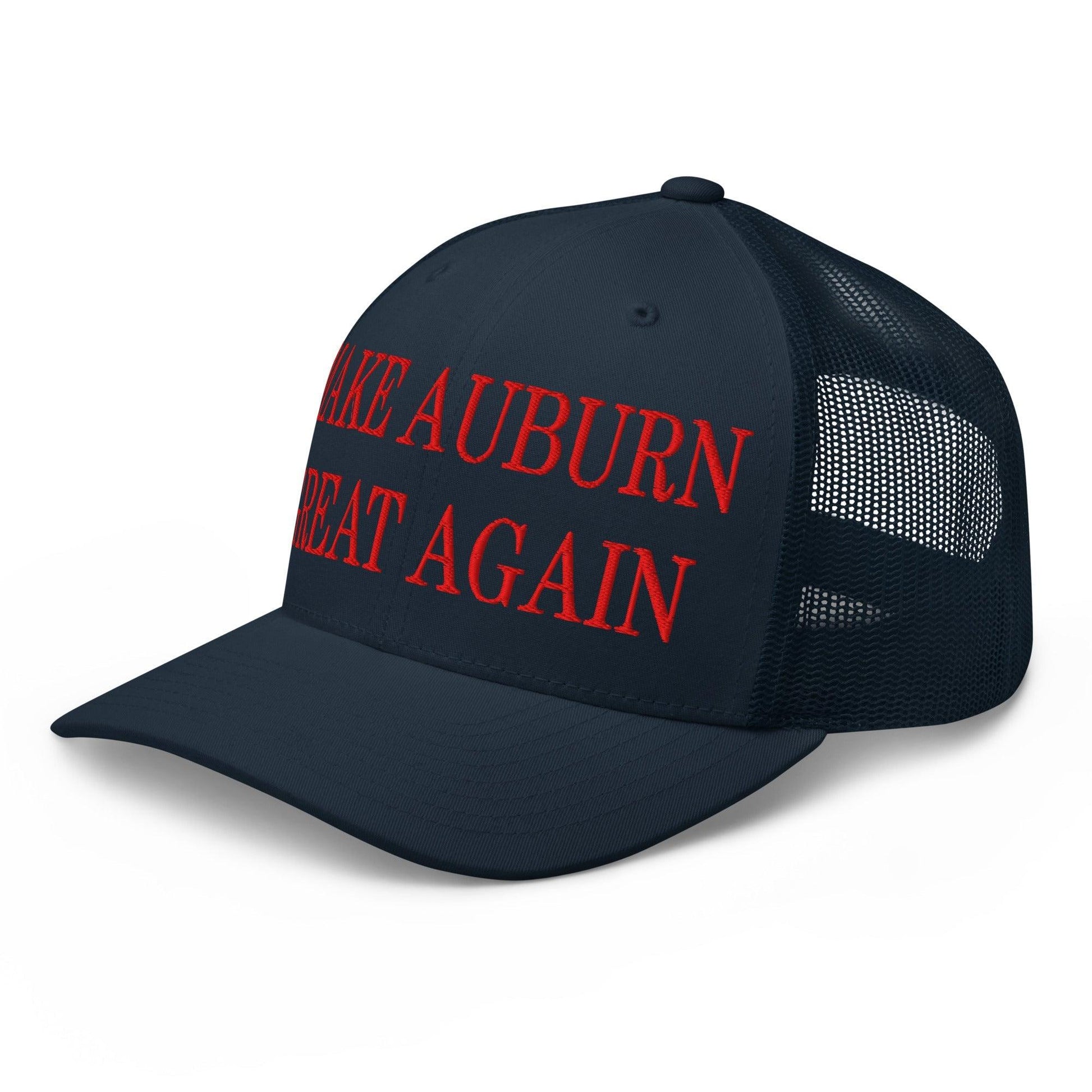 Make Auburn Great Again Embroidered Mesh Trucker Hat - Navy