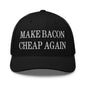 Make Bacon It Again Embroidered Mesh Trucker Hat - Black