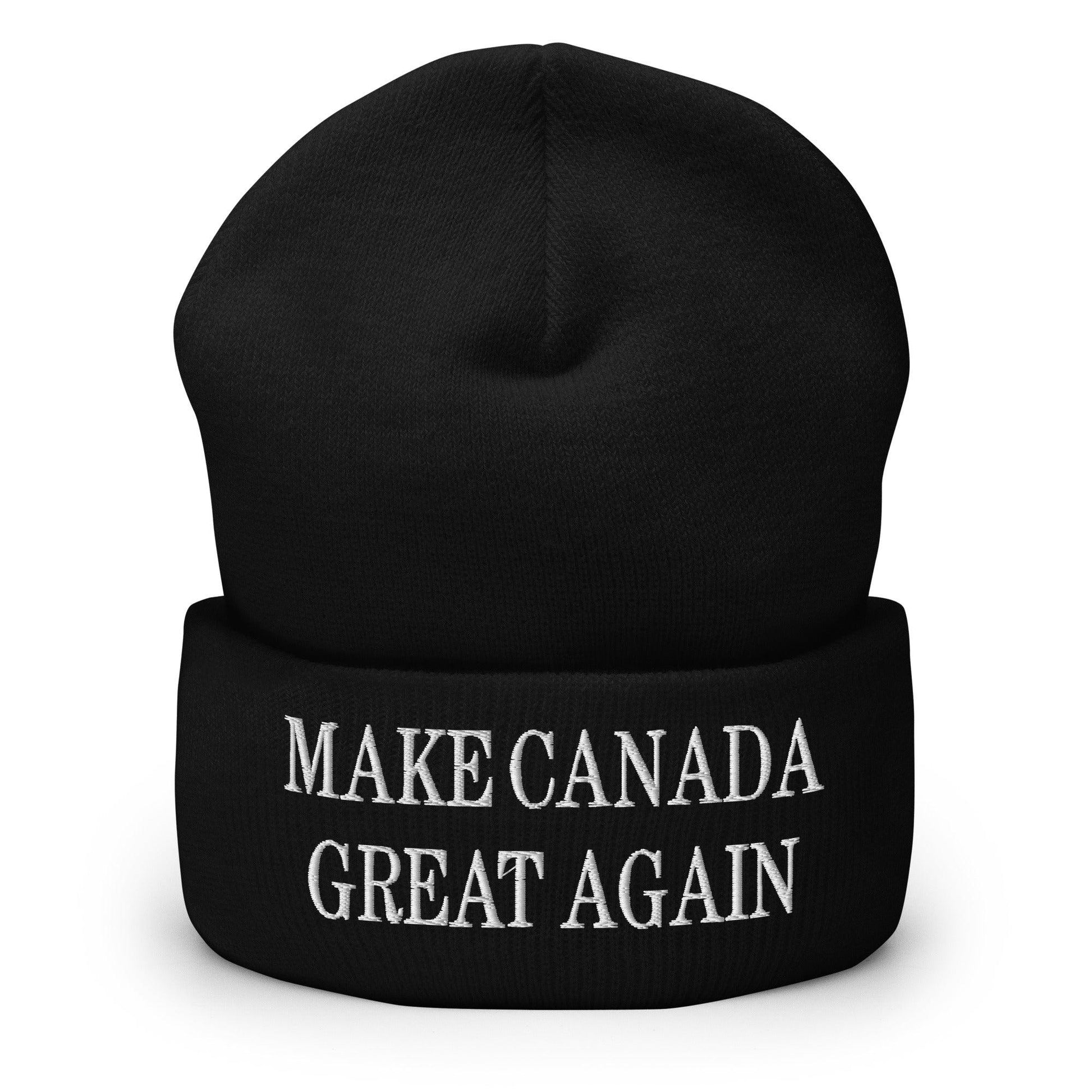 Make C Great Again Embroidered Cuffed Knit Beanie - Black - Headwear - Winter