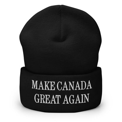 Make C Great Again Embroidered Cuffed Knit Beanie - Black - Headwear - Winter