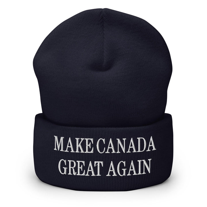 Make C Great Again Embroidered Cuffed Knit Beanie - Navy - Headwear - Winter