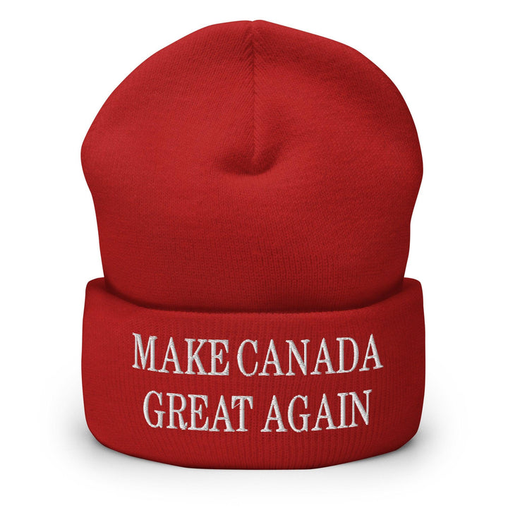 Make C Great Again Embroidered Cuffed Knit Beanie - Red - Headwear - Winter