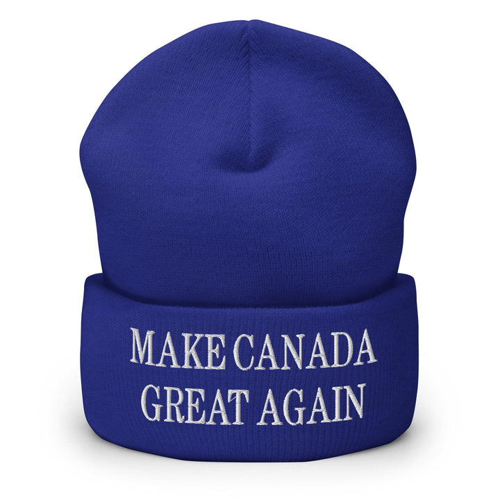 Make C Great Again Embroidered Cuffed Knit Beanie - Royal - Headwear - Winter