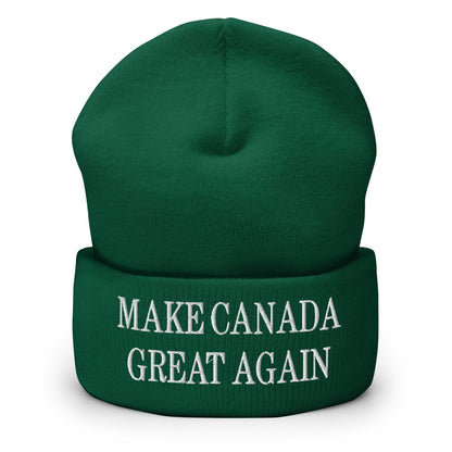 Make C Great Again Embroidered Cuffed Knit Beanie - Spruce - Headwear - Winter