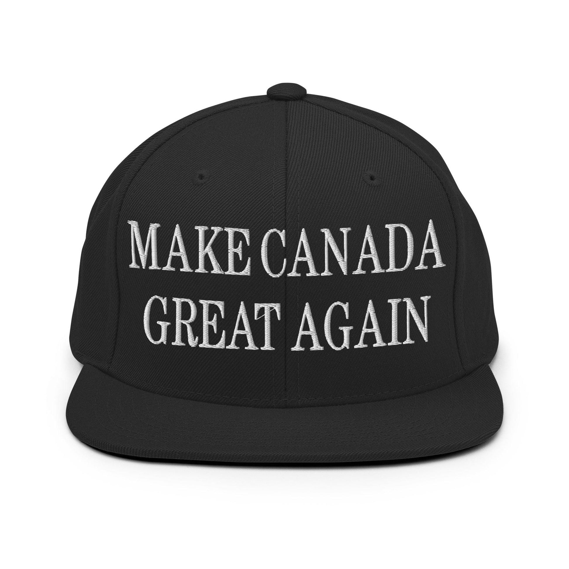 Make C Great Again Embroidered Flat Bill Brim Snapback Hat - Black