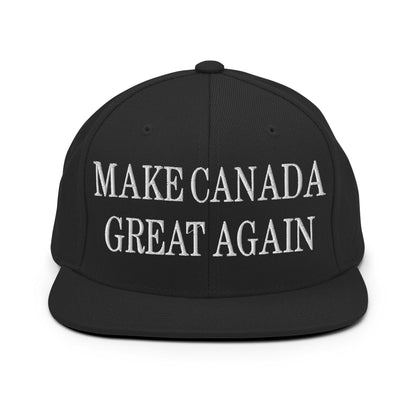 Make C Great Again Embroidered Flat Bill Brim Snapback Hat - Black