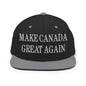 Make C Great Again Embroidered Flat Bill Brim Snapback Hat - Black/ Silver