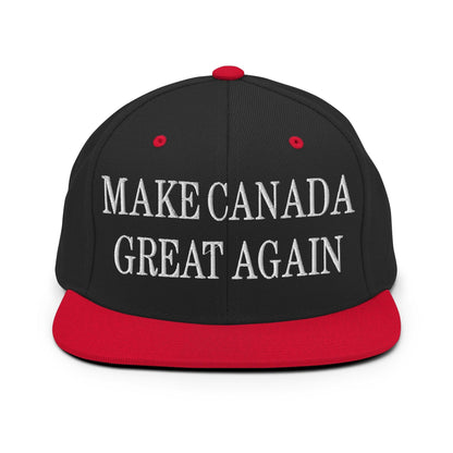 Make C Great Again Embroidered Flat Bill Brim Snapback Hat - Black/ Red
