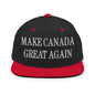 Make C Great Again Embroidered Flat Bill Brim Snapback Hat - Black/ Red