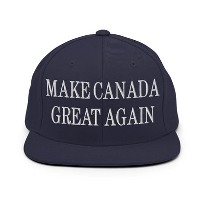 Make C Great Again Embroidered Flat Bill Brim Snapback Hat - Navy
