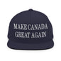 Make C Great Again Embroidered Flat Bill Brim Snapback Hat - Navy